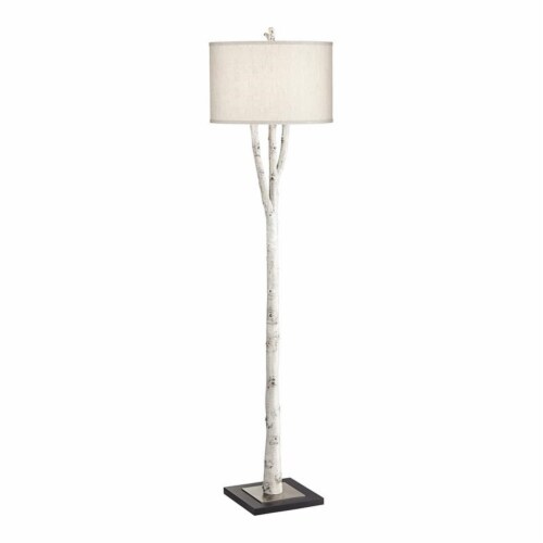 Pacific Coast Lighting White Forest Birch Branch Metal Floor Lamp in Natural Perspective: front