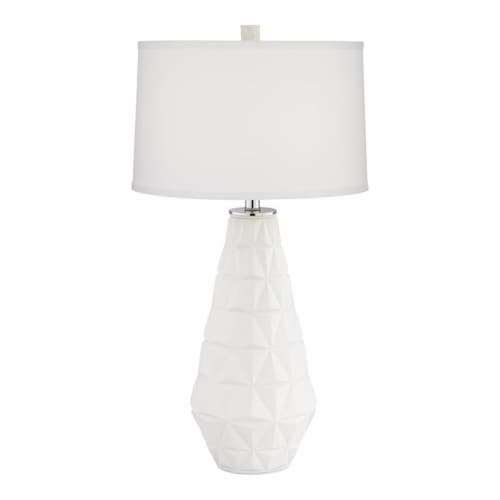 Pacific Coast Lighting Star Burst 30.5  Geometric Resin Table Lamp in White Perspective: front