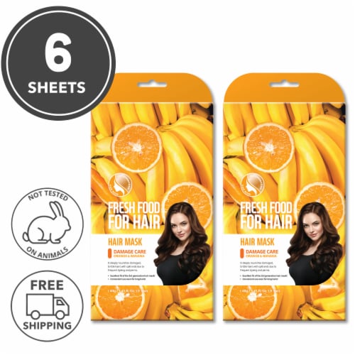 FARMSKIN 6 Packs Damage Care Hair Mask Set (Freshfood) Perspective: front