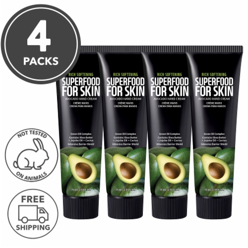 FARMSKIN 4 Packs Superfood Avocado Hand Cream Perspective: front