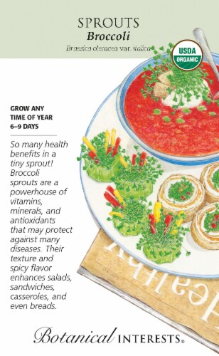 Botanical Interests Broccoli Sprouts Seeds Perspective: front