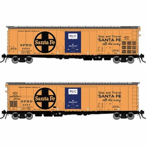 Rapido RAP156010 HO Santa Fe RR61 Mechanical Reefer Santa Fe All the Way Slogan Car, Pack of Perspective: front