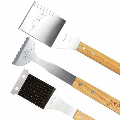 Jim Beam JB0156 Soft Grip Handle Grilling Tools Set (5-Piece)