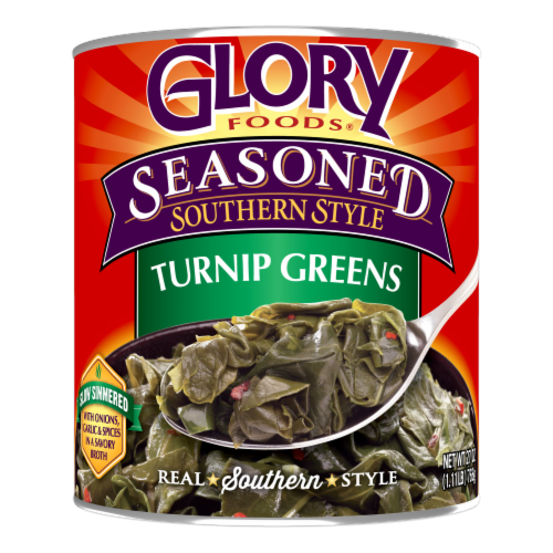 Glory Foods Seasoned Southern Style Turnip Greens Perspective: front