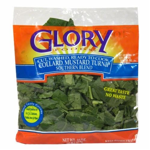 Glory Southern Blend Collard Mustard and Turnip Greens Perspective: front