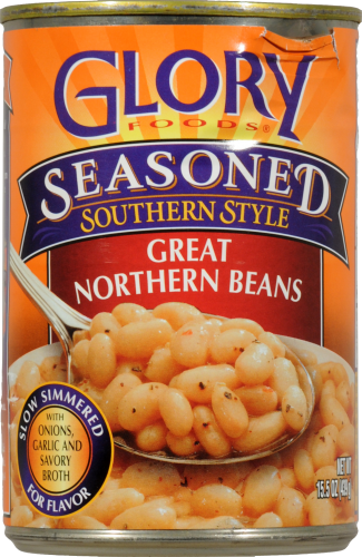 Glory Foods Seasoned Great Northern Beans Perspective: front
