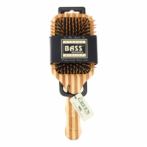 Bass Brushes Large Wood Paddle Brush Perspective: front