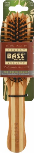 Bass Brushes - Natural Bamboo Pin Brush - Small Perspective: front