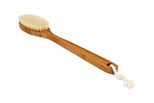 Bass Brushes - Oval Style Body Brush With Natural Bristles Perspective: front