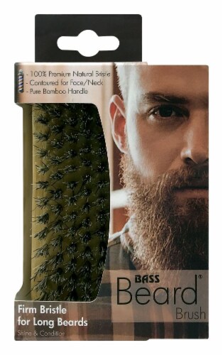 Boar Bristle Beard Brush For Men, With Medium Hard Bristles To