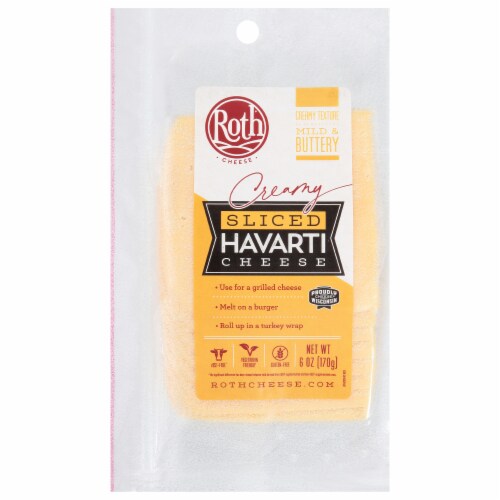 Roth® Original Sliced Havarti Cheese Perspective: front