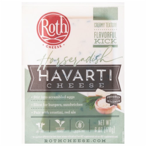 Roth® Horseradish Havarti Cheese Perspective: front