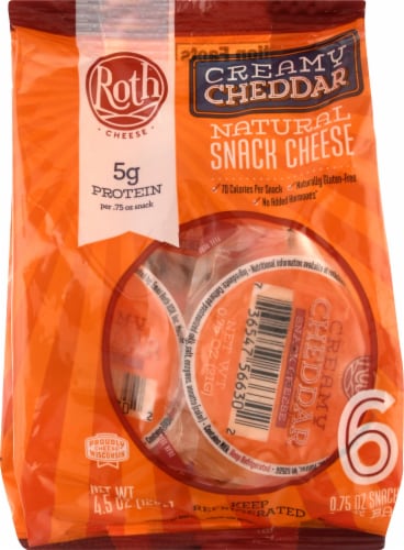 Roth Natural Creamy Cheddar Snack Cheese Perspective: front
