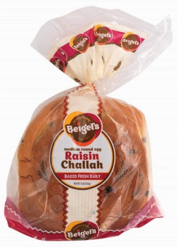 Beigel's Round Raisin Challah Perspective: front
