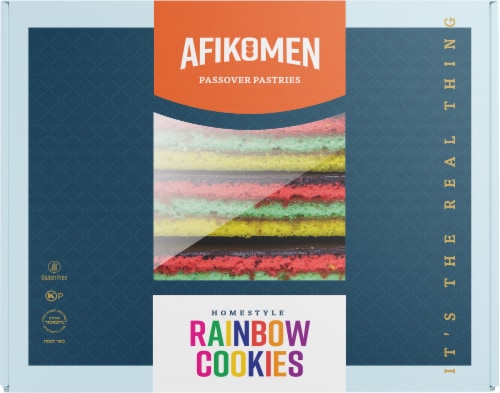 Afikomen Passover Pastries Homestyle Rainbow Cookies Perspective: front
