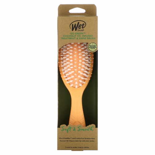 Wet Brush® Go Green™ Oil Infused Shine Enhancer Hair Brush - Soft and Smooth Perspective: front