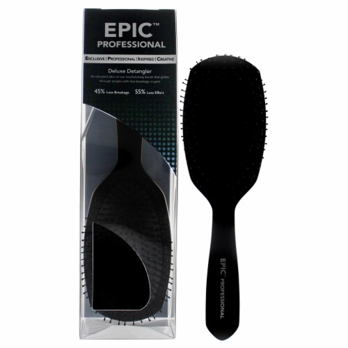 Wet Brush Pro Epic Deluxe Detangler Brush Black Hair Brush 1 Pc Perspective: front