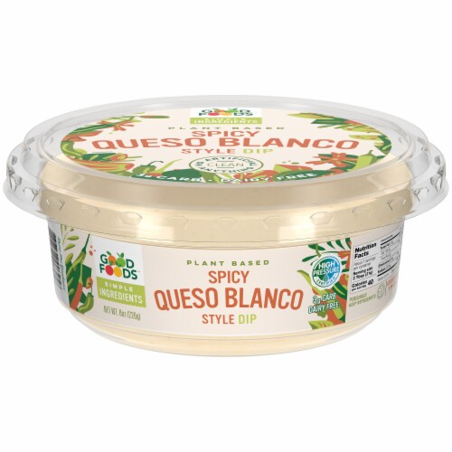 Good Foods Plant Based Spicy Queso Blanco Style Dip Perspective: front