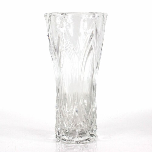 CBK Fancy Cut Glass Vase - Clear Perspective: front
