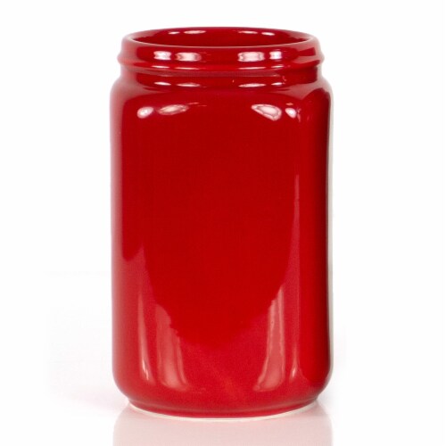 CBK Ceramic Fun Assorted Solid Color Mason Jar Perspective: front