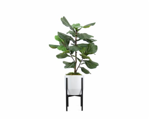 Silkcraft Faux Fiddle Potted Plant Perspective: front