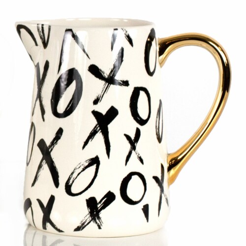 CBK Love Letters Ceramic Pitcher Vase Perspective: front