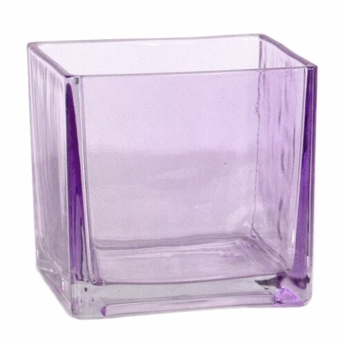 CBK Blooming Cube Assorted Square Glass Vase Perspective: front