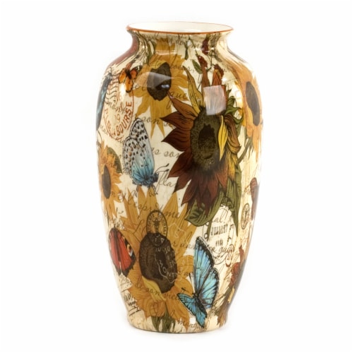 CBK Sunflower Stout Ceramic Pitcher Vase Perspective: front