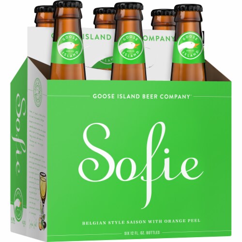 Goose Island Sofie Barrel Aged Saison with Orange Peel Perspective: front