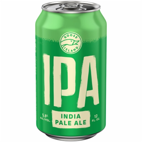 Goose Island IPA Beer 12 fl oz Can Perspective: front