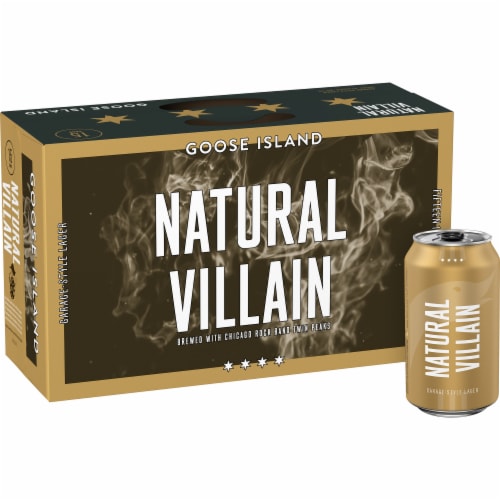 Goose Island Natural Villain Garage-Style Lager Perspective: front