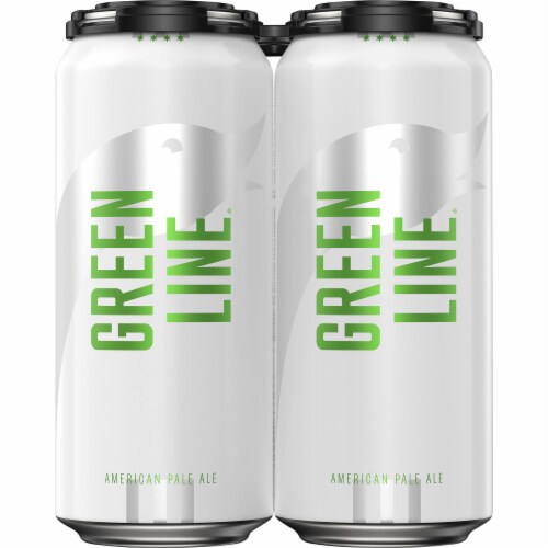 Goose Island Green Line Pale Ale Cans Perspective: front