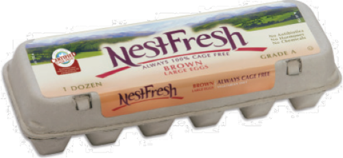 Nest Fresh Cage Free Large Brown Eggs Perspective: front