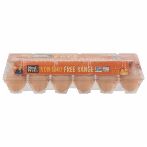 Nest Fresh™ Free Range Non-GMO Large Brown Eggs Perspective: front