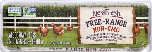 Nest Fresh™ Free Range Non-GMO Large Brown Eggs Perspective: front