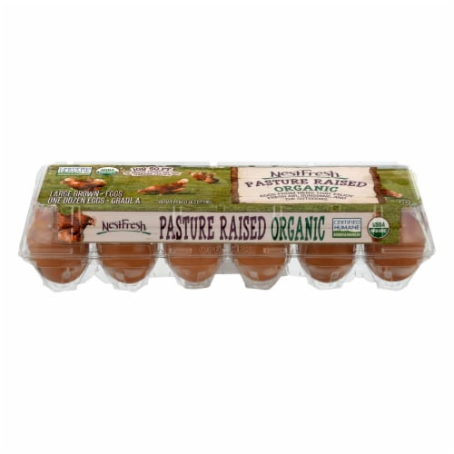 NestFresh® Pasture Raised Large Brown Organic Eggs Perspective: front
