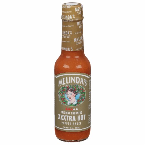 Melindas Xxxtra Original Habanero Hot Pepper Sauce Perspective: front