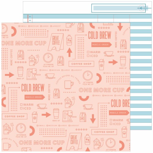 Some Days Double-Sided Cardstock 12"X12"-One More Cup Perspective: front