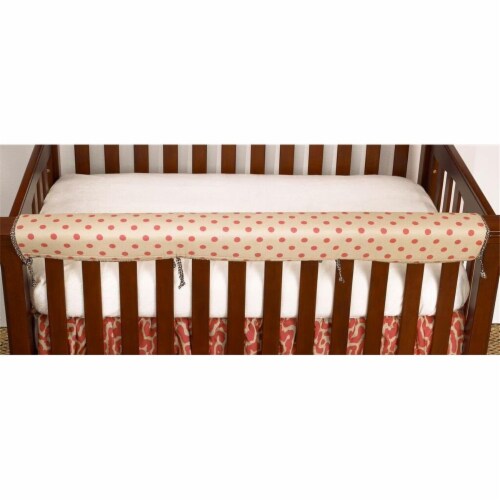 Cotton Tale RD4F Raspberry Front Crib Rail Cover Up Set Perspective: front