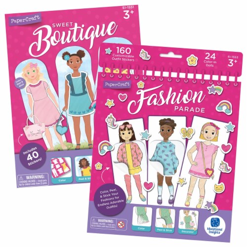 Educational Insights Fashion Parade Paper Dolls Sweet Boutique