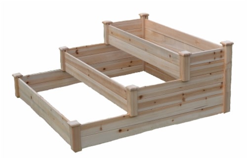 Riverstone RGB-4W-3TIER Eden Waterfall & Pyramid Garden Bed Kit Perspective: front