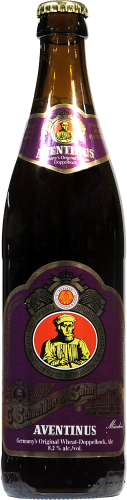 Schneider-Weisse Aventinus Beer Single Bottle Perspective: front