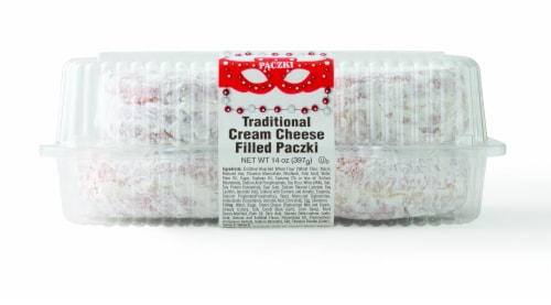 Traditional Cream Cheese Filled Paczki 4 Count Perspective: front