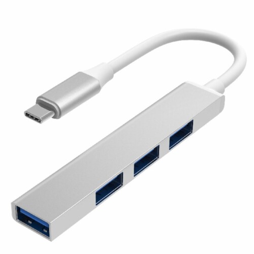 USB-C Hub, 4 Ports, Silver USB-C Hub, 4 Ports, Silver