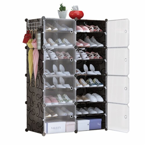 10 Tier 3 Row Shoe Rack Organizer Stackable Free Standing Shoe Storage Shelf Plastic Shoe Ca 2 8 Gerbes Super Markets