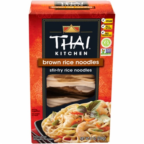 Thai Kitchen Gluten Free Brown Rice Noodles Perspective: front