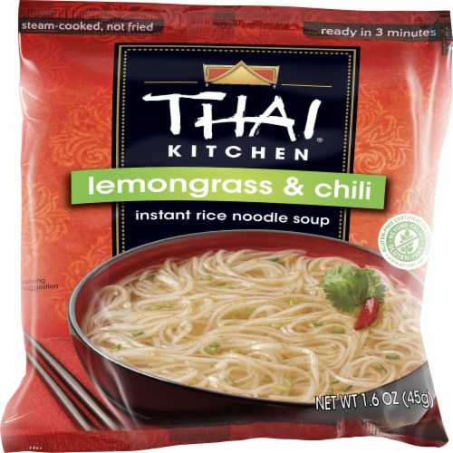 Thai Kitchen Gluten Free Lemongrass & Chili Instant Rice Noodle Soup Perspective: front