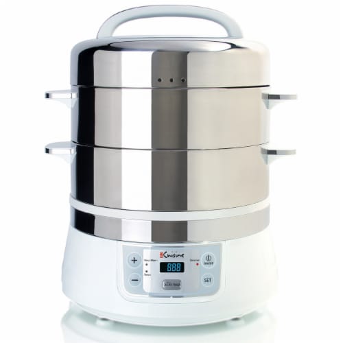 Euro Cuisine 2-Tier Electric Steamer Perspective: front