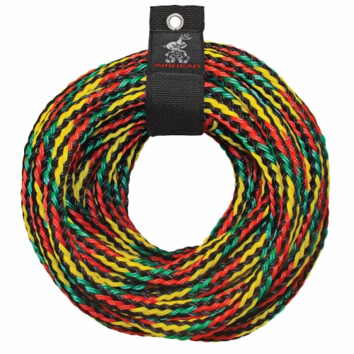 Airhead 4 Rider Towable Tube 60 Foot Tow Rope Boat Lake | AHTR-4000 Perspective: front