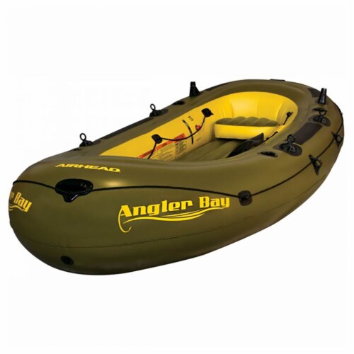 Airhead Angler Bay 6 Person Inflatable Fishing Boat Raft Float, Green, 1  Piece - Gerbes Super Markets